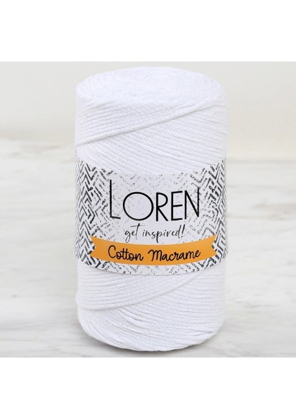 Loren Cotton Macrame Beyaz - R001 - 34366