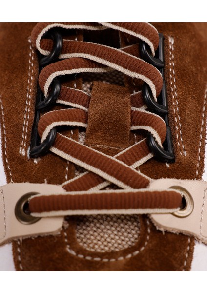 Parçalı Deri Sneaker