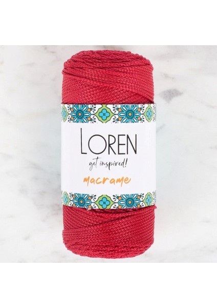 Loren Macrame Koyu Kırmızı El Örgü Ipi - Rm 0105 - 34345