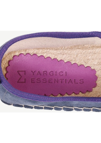 Renk Detaylı Deri Espadril