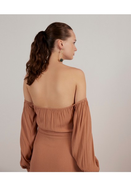 Uzun Kollu Uzun Elbise