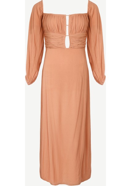 Uzun Kollu Uzun Elbise