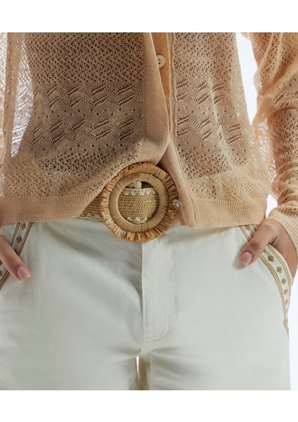 Bisiklet Yaka Uzun Kollu Hırka