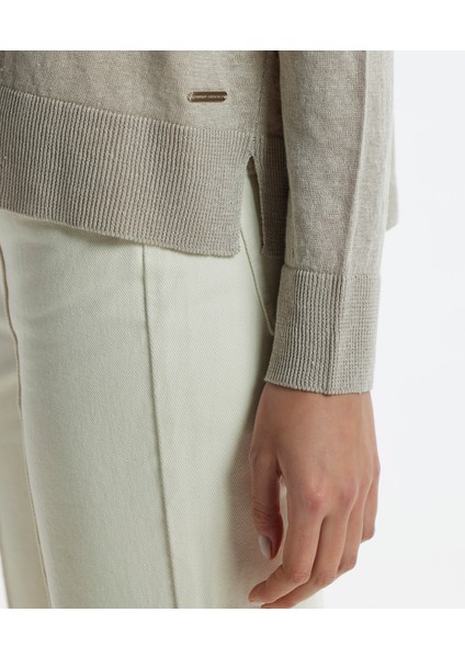 V Yaka Önü Açık Hırka