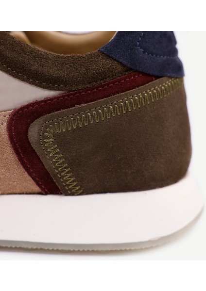 File Detaylı Deri Sneaker