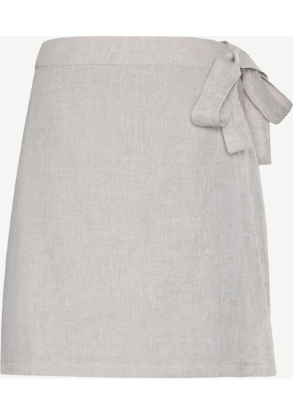 Kruvaze Kapama Düz Kesim Kısa Etek