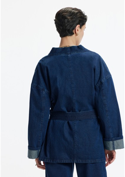 Kemer Detaylı Non Denim Pardösü