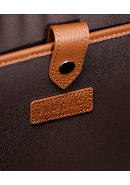 Fermuarlı Deri Laptop Çantası