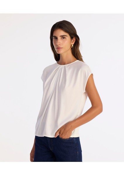 Regular Bisiklet Yaka Kısa Kol Bluz fiyatları