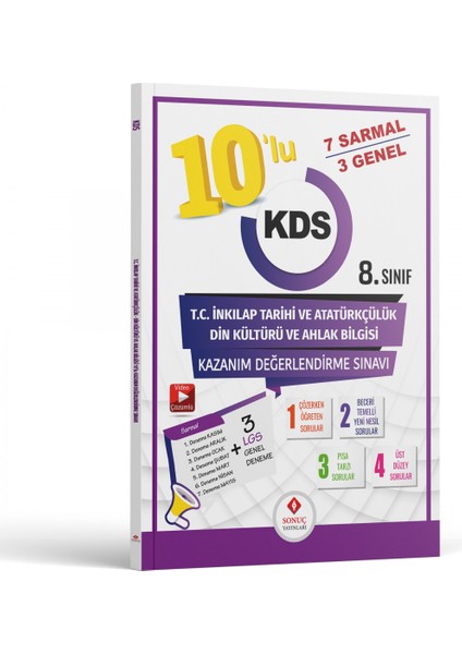 8.Sınıf 10'lu T.c. Inkılap Tarihi ve Atatürkçülük-Din Kültürü ve Ahlak Bilgisi Kazanım Değerlendirme Sınavı