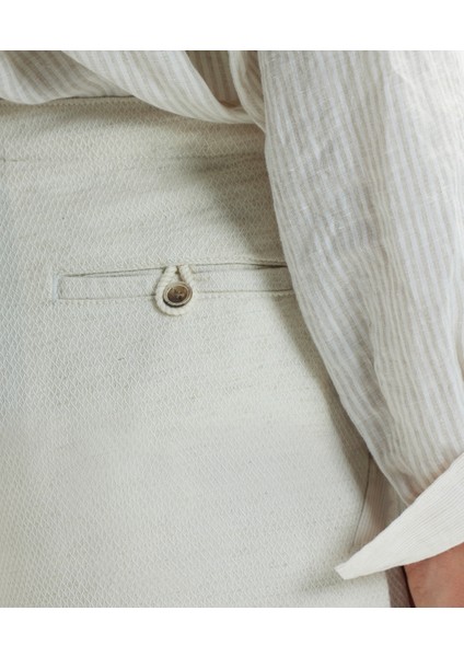 Düz Kesim Duble Paça Bağ Detaylı Pantolon