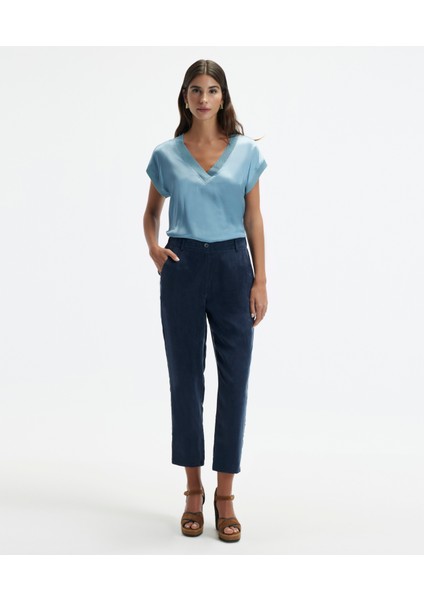 Dar Paça Cropped Pantolon