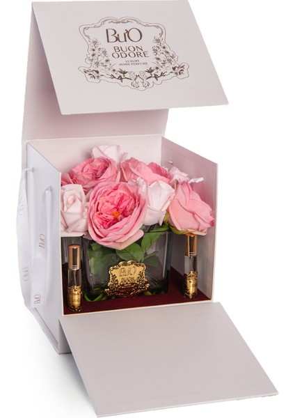 Kare Cam Gold Şakayik Pembe Ev Parfumu | Kaliteli ve Uzun Süre Kalıcı Koku