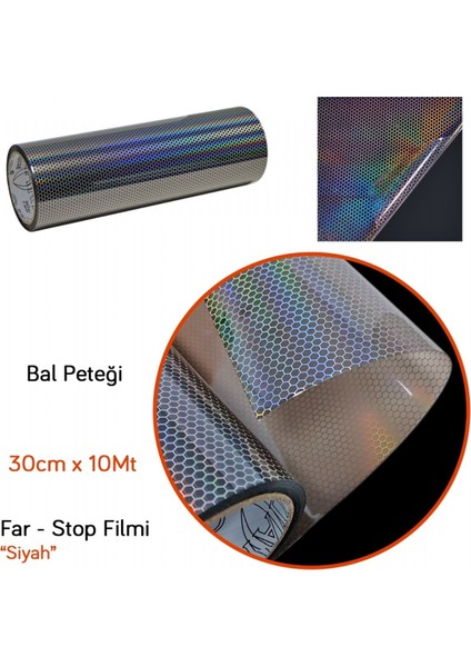 Far Stop Filmi Bal Peteği Siyah 30 cm x 10 mt fiyatları