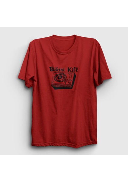 Unisex Kırmızı Logo Bikini Kill T-Shirt