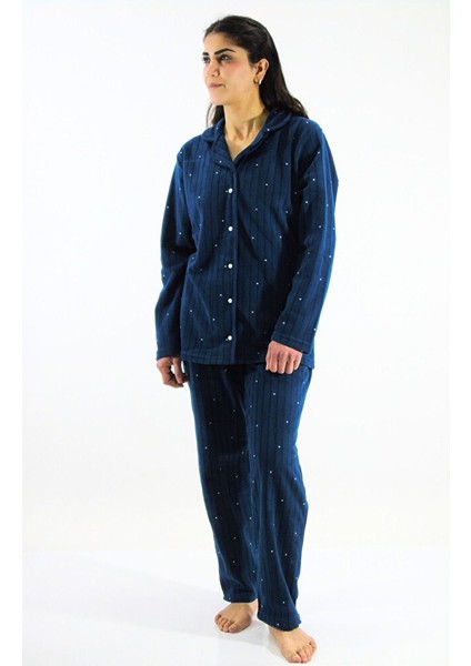 Önden Düğmeli Polar Pijama Takımı modelleri
