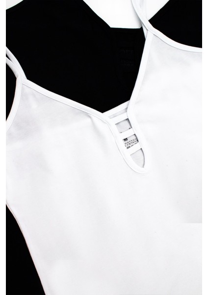 Kadın Atlet Göğüs Dekolte Detaylı (%96 Pamuk - %4 Elastan) modelleri