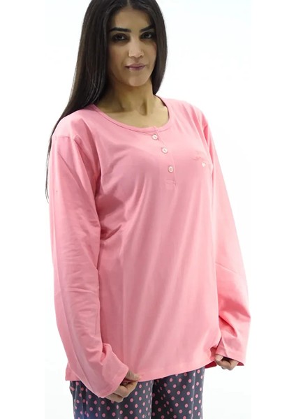 Yaka Düğmeli Interlok Pijama Takımı fiyatları