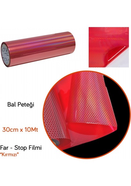Far Stop Filmi Bal Peteği Kırmızı 30 cm x 10 mt fiyatları
