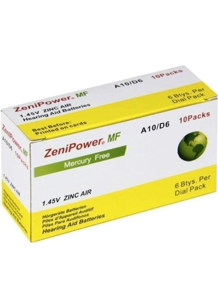10 Numara Işitme Cihazı Pili 5 Paket - 30 Adet indirimleri