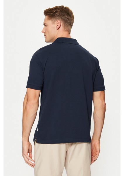 Erkek Regular Fit Pamuklu Basic T-Shirt - Lacivert indirimleri