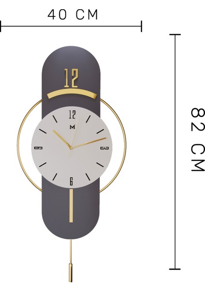 Lacivert Milano-Led Yok (Sarkaç Otomatik Değil )- Time Modern Dekoratif Metal Camlı Duvar Saati modelleri