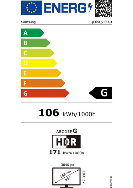 65Q7F5 65'' 165 Ekran Uydu Alıcılı 4K Ultra HD Tizen Smart QLED TV