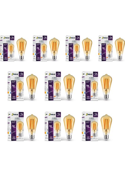 7W E27 Filament LED Ampul - Dim Edilebilir - DST58 10LU