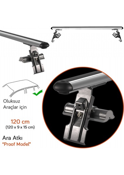 Proof Oluksuz Ara Atkı (Mafsallı) 120 cm Gri fiyatları