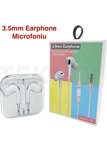 3.5mm Earphone Microfonlu Kulaklık Xc-Pg3