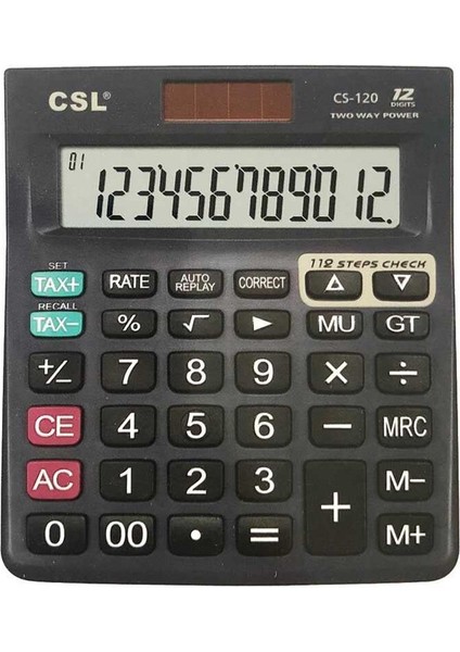 Csl Cs-120 12 Hane Masa Tipi İşlem Kontrollü Hesap Makinesi