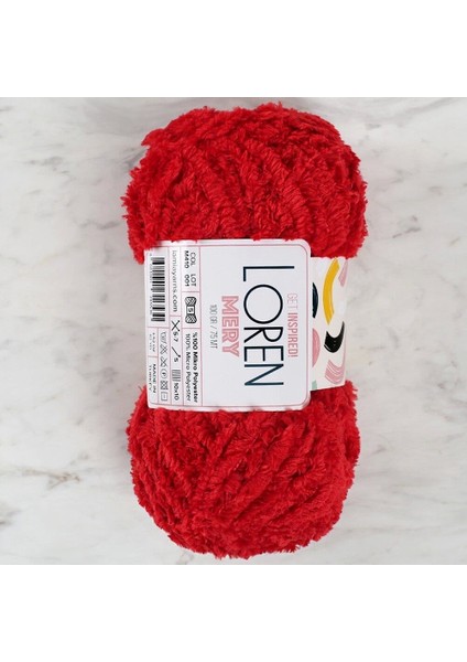 Loren Mery Kırmızı El Örgü Ipi - M410 - 34316