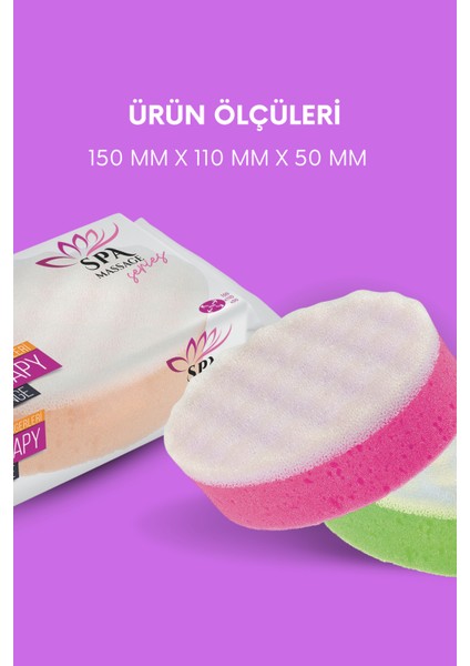 4 Adet Banyo Vücut Duş Masaj Süngeri Spa Süngeri Banyo Terapi Süngerleri modelleri