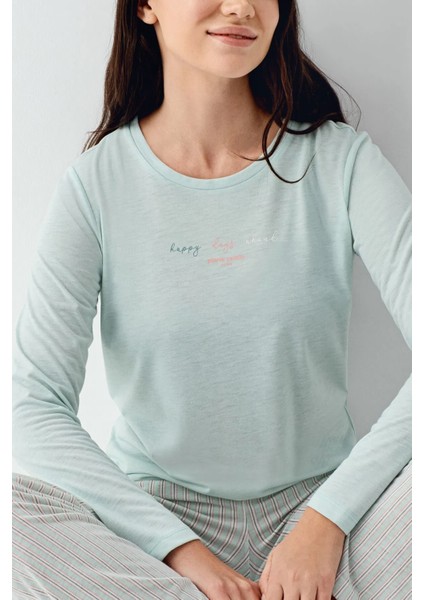 Uzun Kol Kadın Pijama Takım 9050 modelleri