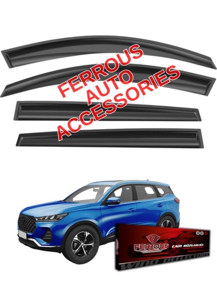 Chery Tiggo 7 Pro Max Ferrous Cam Rüzgarlığı 4lü Set 2023 ve Üstü