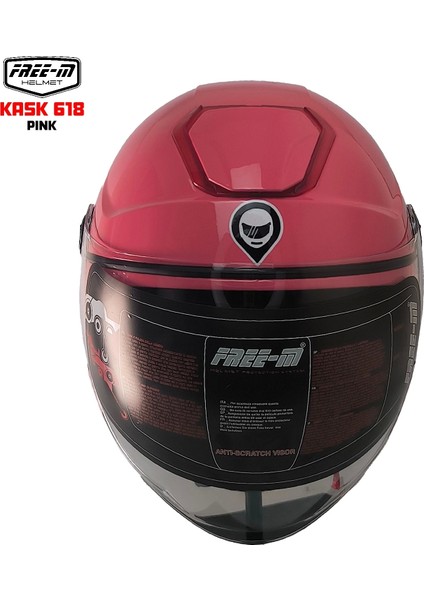 Free-M 618 Yarım Kask Pembe(Güneş Vizörlü) fırsatları