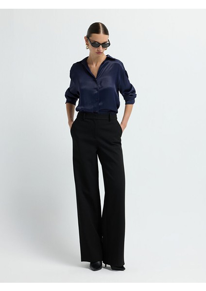 Geniş Paça Pantolon Siyah 15344735001 modelleri