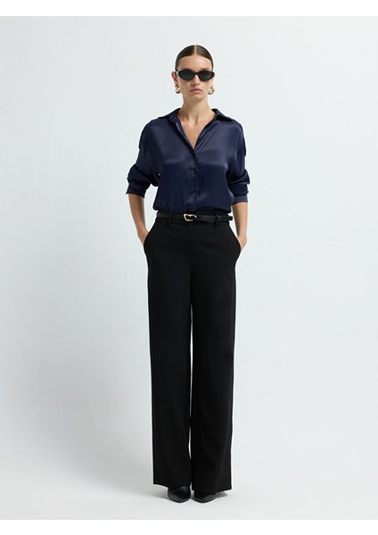 Geniş Paça Pantolon Siyah 15344735001 indirimleri