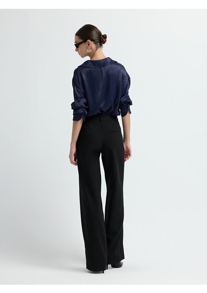 Geniş Paça Pantolon Siyah 15344735001