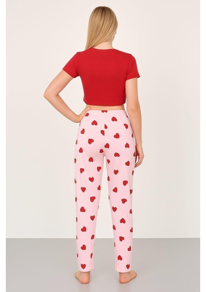 Kadın Kalp Desenli Tek Alt Somon fiyatları