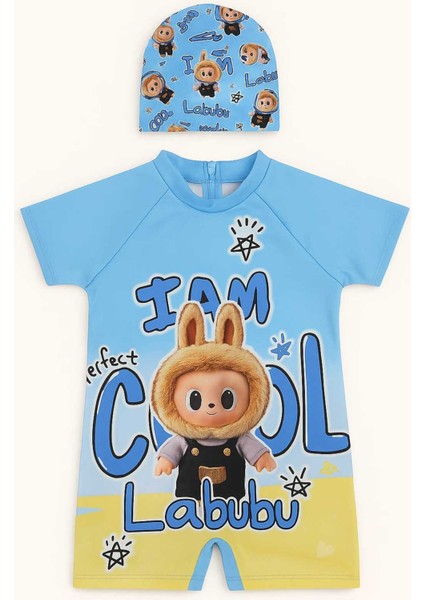 Erkek Çocuk Dalgıç Kumaş Gizli Fermuarlı Boneli Mayo Takımı 3-10 Yaş 11944