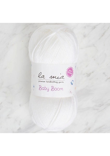 La Mia Baby Boom Beyaz El Örgü İpi - 10 - 34118