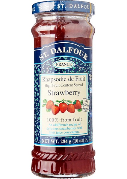 Çilek Reçeli Şeker İçermeyen Doğal Lezzet 284 gr Fransa Üretimi