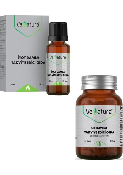 Selenyum Takviye Edici Gıda 90 Tablet + İyot Damla 25 ml