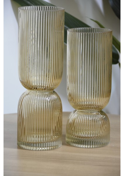 Dekoratif 2 Li Cam Vazo 27CM-31CM Bal fiyatları