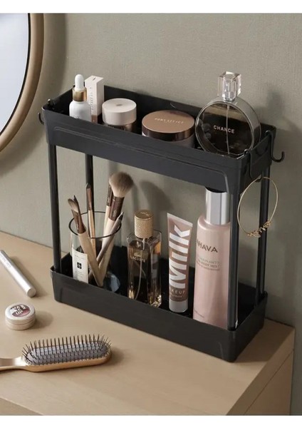 Çok Amaçlı 2 Katlı Evye Altı Düzenleyici Askılı Banyo Dolap Içi Organizer Rafı Standı 36x35 cm fiyatları