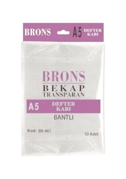 Hazır Defter Kabı A5 Şeffaf 10LU Küçük Boy - 2 Paket