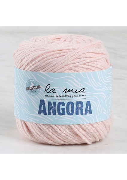 La Mia Angora Pudra Pembe El Örgü İpi - L185 - 34012
