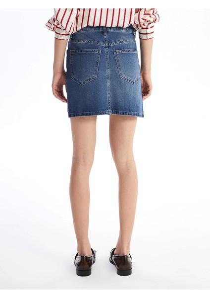 Lcw Vision Indigo Standart Fit Kadın Jean Etek indirimleri