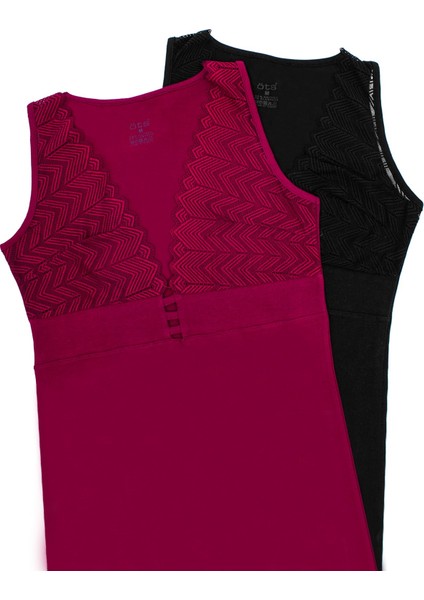 Kadın Atlet Göğüs Dantelli (%96 Pamuk - %4 Elastan) fiyatları